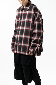 画像をギャラリービューアに読み込む, FACETASM CHECK ZIPPER SHIRT (RED)