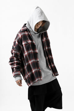画像をギャラリービューアに読み込む, FACETASM CHECK ZIPPER SHIRT (RED)