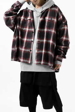 画像をギャラリービューアに読み込む, FACETASM CHECK ZIPPER SHIRT (RED)