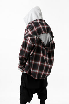 画像をギャラリービューアに読み込む, FACETASM CHECK ZIPPER SHIRT (RED)