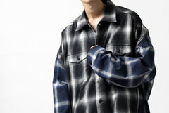 画像をギャラリービューアに読み込む, FACETASM CHECK ZIPPER SHIRT (BLUE)