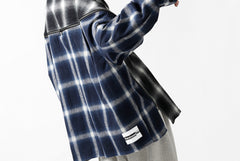 画像をギャラリービューアに読み込む, FACETASM CHECK ZIPPER SHIRT (BLUE)