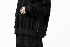 画像をギャラリービューアに読み込む, FACETASM FLEECE ZIPPER SWEAT PULLOVER (BLACK)