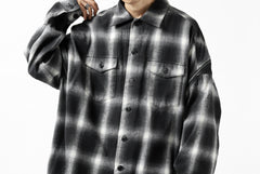 画像をギャラリービューアに読み込む, FACETASM CHECK ZIPPER SHIRT (BLACK)