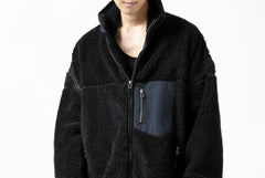 画像をギャラリービューアに読み込む, FACETASM HIGH-LOW ZIPPER FLEECE JACKET (BLACK)