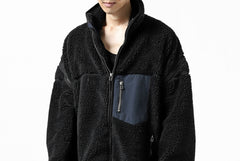 画像をギャラリービューアに読み込む, FACETASM HIGH-LOW ZIPPER FLEECE JACKET (BLACK)