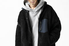 画像をギャラリービューアに読み込む, FACETASM HIGH-LOW ZIPPER FLEECE JACKET (BLACK)