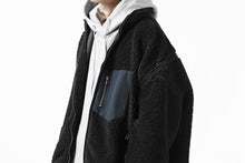 画像をギャラリービューアに読み込む, FACETASM HIGH-LOW ZIPPER FLEECE JACKET (BLACK)