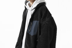 画像をギャラリービューアに読み込む, FACETASM HIGH-LOW ZIPPER FLEECE JACKET (BLACK)