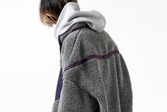 画像をギャラリービューアに読み込む, FACETASM HIGH-LOW ZIPPER FLEECE JACKET (GREY)