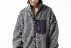 画像をギャラリービューアに読み込む, FACETASM HIGH-LOW ZIPPER FLEECE JACKET (GREY)