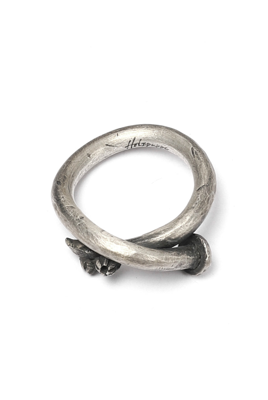Holzpuppe Barnacle Rusted Nail Silver Ring (PR-213)