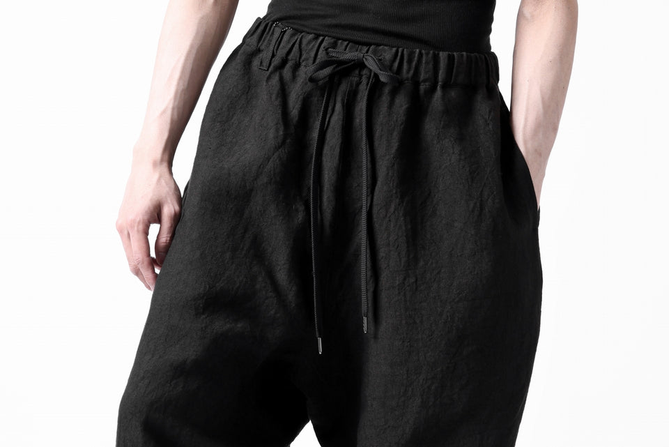 Load image into Gallery viewer, ISAMU KATAYAMA BACKLASH EASY SHORTS / SOFT LINEN (BLACK)