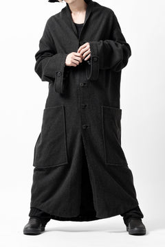 画像をギャラリービューアに読み込む, SOSNOVSKA FALLEN SLEEVES COAT (BLACK)