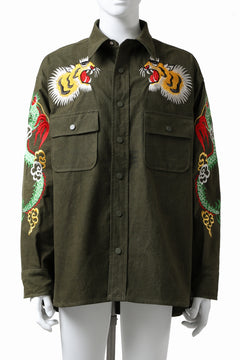 画像をギャラリービューアに読み込む, READYMADE SKA SHIRT-JACKET (KHAKI GREEN)