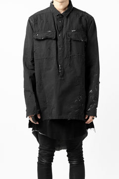 画像をギャラリービューアに読み込む, RESURRECTION x LOOM Re-production ARMY SMOCK SHIRT-JACKET (BLACK)