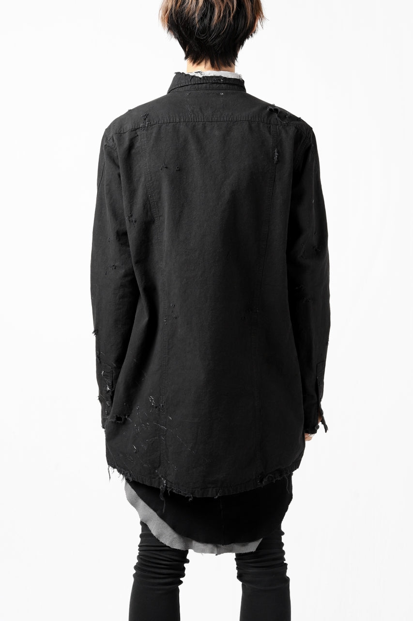 画像をギャラリービューアに読み込む, RESURRECTION x LOOM Re-production ARMY SMOCK SHIRT-JACKET (BLACK)