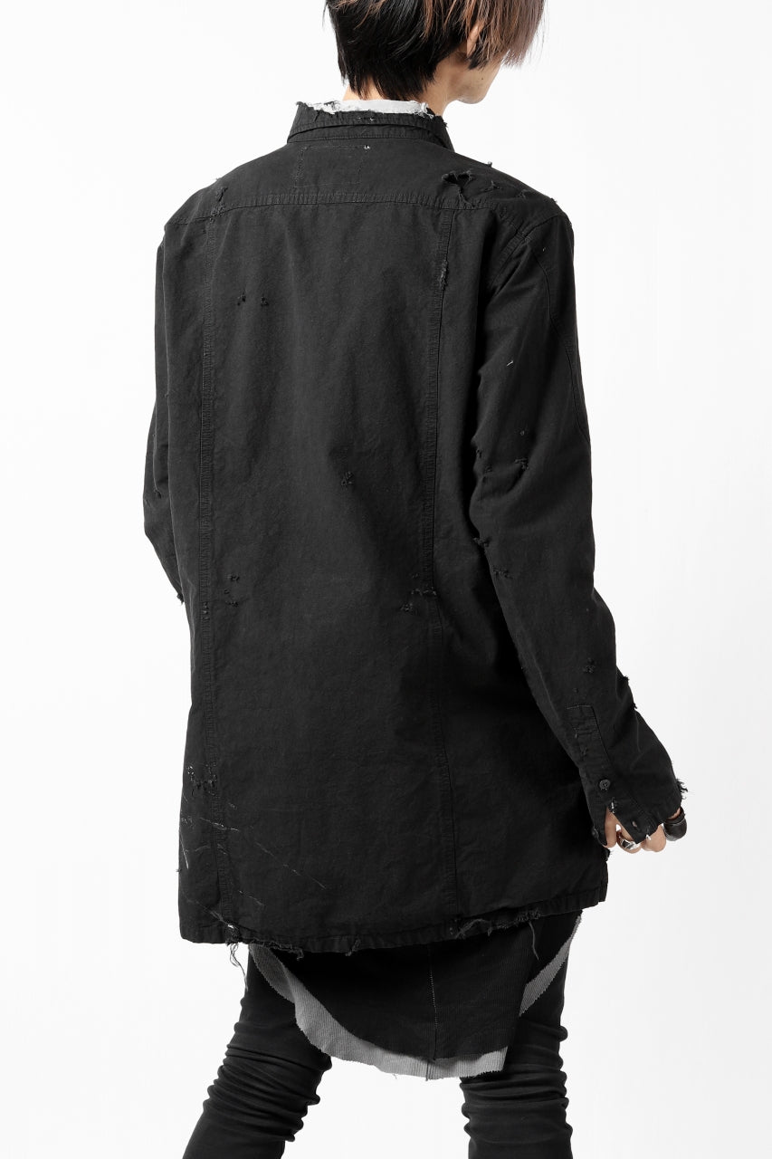 画像をギャラリービューアに読み込む, RESURRECTION x LOOM Re-production ARMY SMOCK SHIRT-JACKET (BLACK)