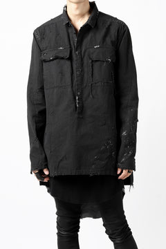 画像をギャラリービューアに読み込む, RESURRECTION x LOOM Re-production ARMY SMOCK SHIRT-JACKET (BLACK)