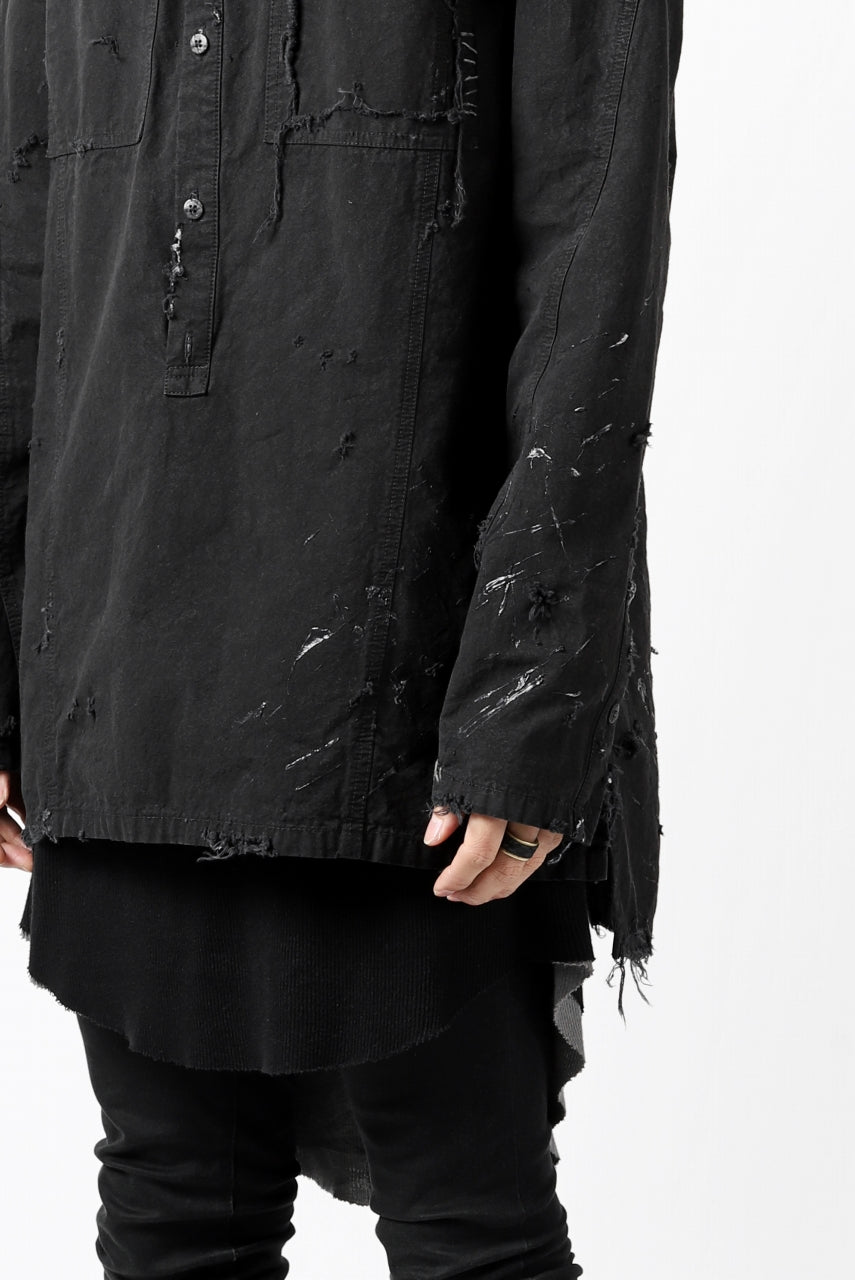 画像をギャラリービューアに読み込む, RESURRECTION x LOOM Re-production ARMY SMOCK SHIRT-JACKET (BLACK)
