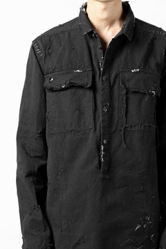 画像をギャラリービューアに読み込む, RESURRECTION x LOOM Re-production ARMY SMOCK SHIRT-JACKET (BLACK)