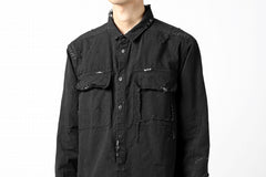画像をギャラリービューアに読み込む, RESURRECTION x LOOM Re-production ARMY SMOCK SHIRT-JACKET (BLACK)