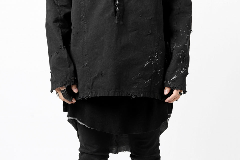 画像をギャラリービューアに読み込む, RESURRECTION x LOOM Re-production ARMY SMOCK SHIRT-JACKET (BLACK)