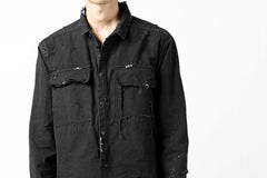 画像をギャラリービューアに読み込む, RESURRECTION x LOOM Re-production ARMY SMOCK SHIRT-JACKET (BLACK)