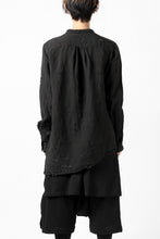 画像をギャラリービューアに読み込む, RESURRECTION x LOOM Re-production ASYMMETRY LINEN SHIRT (BLACK)