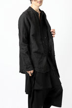 画像をギャラリービューアに読み込む, RESURRECTION x LOOM Re-production ASYMMETRY LINEN SHIRT (BLACK)