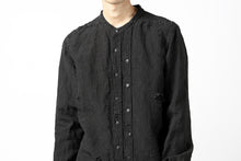 画像をギャラリービューアに読み込む, RESURRECTION x LOOM Re-production ASYMMETRY LINEN SHIRT (BLACK)