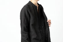 画像をギャラリービューアに読み込む, RESURRECTION x LOOM Re-production ASYMMETRY LINEN SHIRT (BLACK)