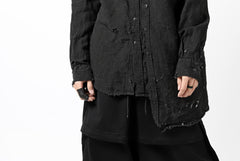 画像をギャラリービューアに読み込む, RESURRECTION x LOOM Re-production ASYMMETRY LINEN SHIRT (BLACK)