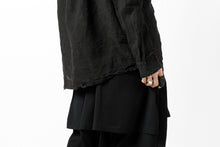 画像をギャラリービューアに読み込む, RESURRECTION x LOOM Re-production ASYMMETRY LINEN SHIRT (BLACK)