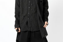 画像をギャラリービューアに読み込む, RESURRECTION x LOOM Re-production ASYMMETRY LINEN SHIRT (BLACK)