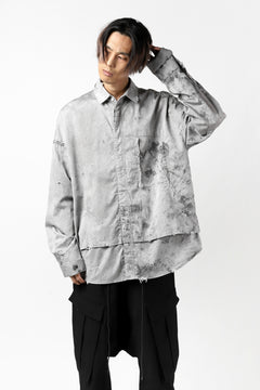 画像をギャラリービューアに読み込む, RESURRECTION x LOOM Re-production DYEING OVERFIT SHIRT (GRAY)