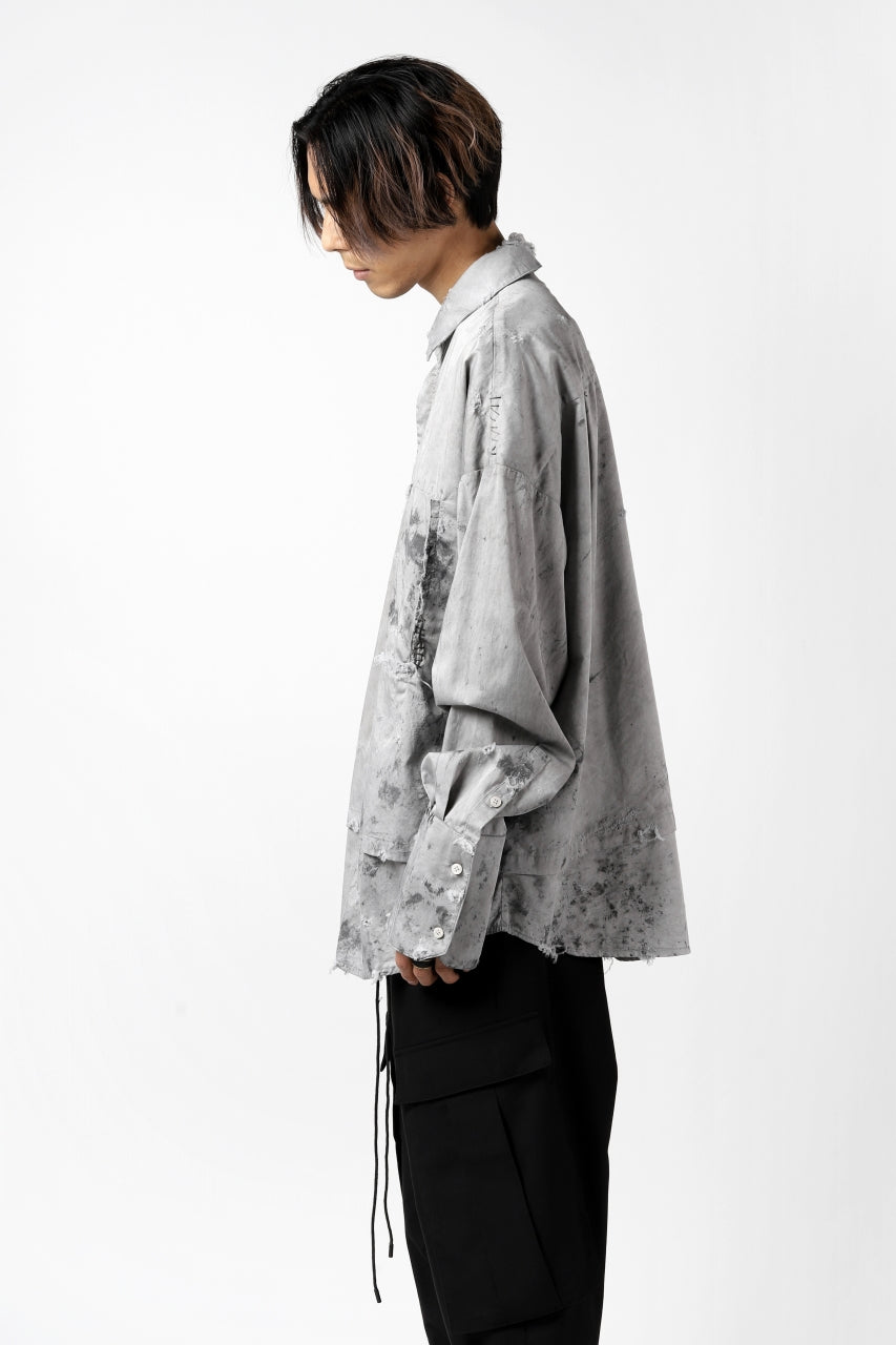 画像をギャラリービューアに読み込む, RESURRECTION x LOOM Re-production DYEING OVERFIT SHIRT (GRAY)