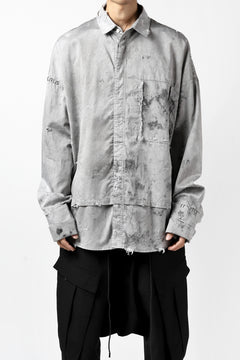 画像をギャラリービューアに読み込む, RESURRECTION x LOOM Re-production DYEING OVERFIT SHIRT (GRAY)
