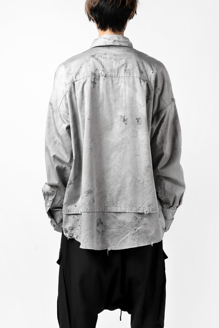 画像をギャラリービューアに読み込む, RESURRECTION x LOOM Re-production DYEING OVERFIT SHIRT (GRAY)