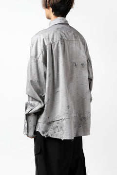 画像をギャラリービューアに読み込む, RESURRECTION x LOOM Re-production DYEING OVERFIT SHIRT (GRAY)