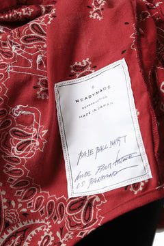 画像をギャラリービューアに読み込む, READYMADE BANDANA BASEBALL SHIRT (RED ASORT #A)