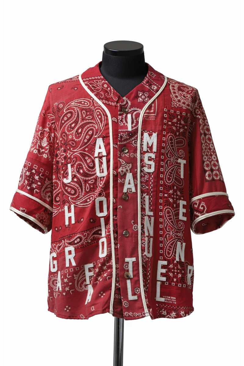 旦*離様 READYMADE BANDANA BASEBALL SHIRT レデ RM-I01-0000-010A-RED-P-