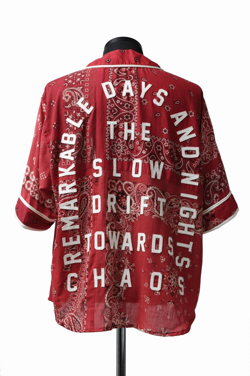 画像をギャラリービューアに読み込む, READYMADE BANDANA BASEBALL SHIRT (RED ASORT #A)