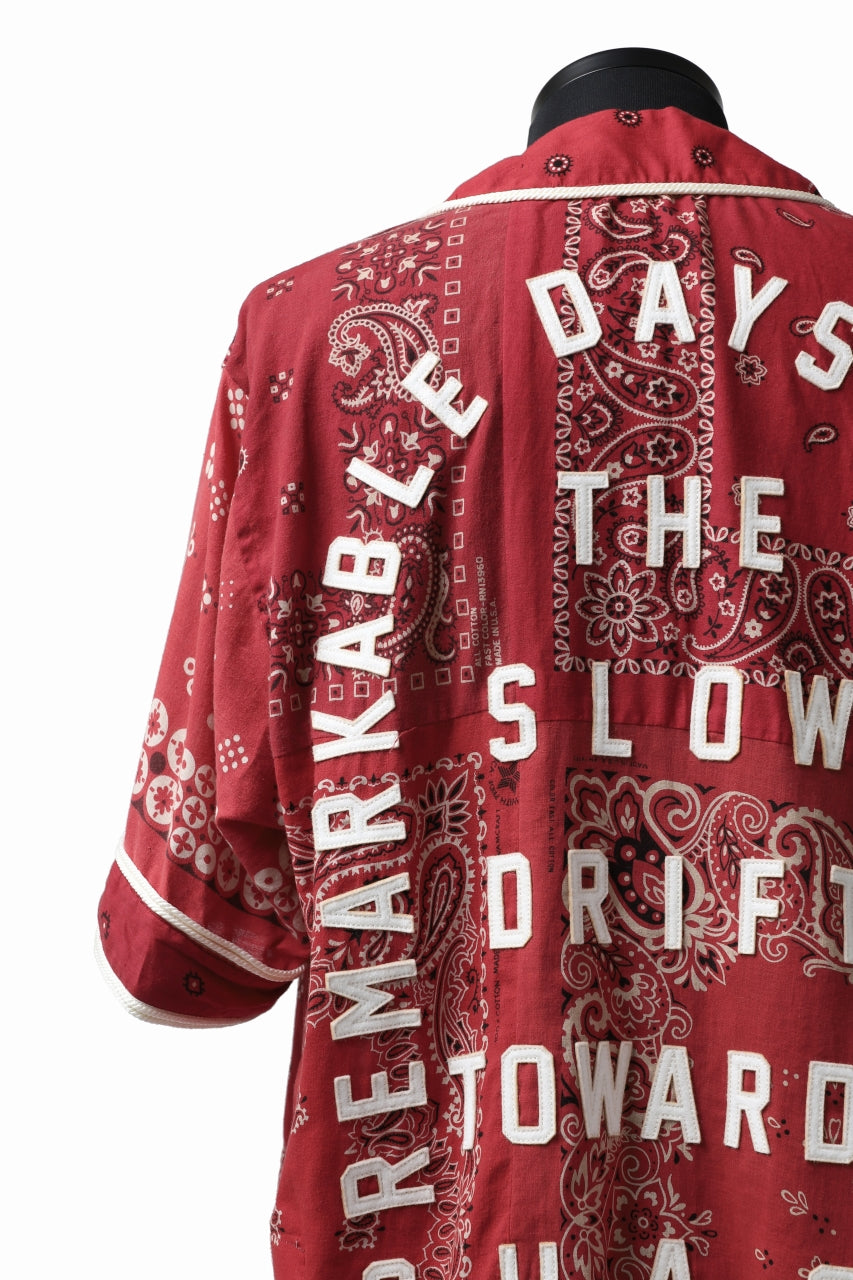 画像をギャラリービューアに読み込む, READYMADE BANDANA BASEBALL SHIRT (RED ASORT #A)