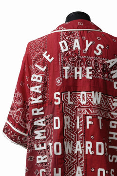 画像をギャラリービューアに読み込む, READYMADE BANDANA BASEBALL SHIRT (RED ASORT #B)