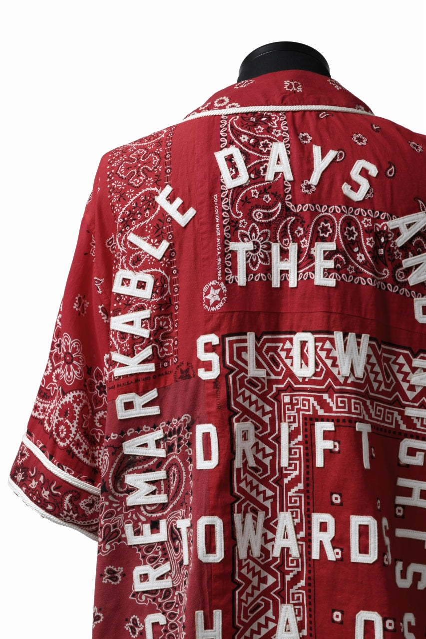 画像をギャラリービューアに読み込む, READYMADE BANDANA BASEBALL SHIRT (RED ASORT #B)
