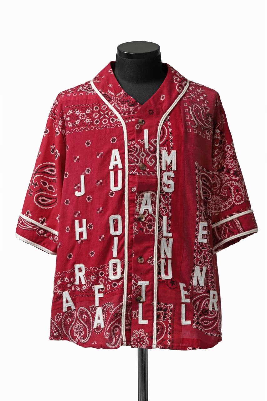 画像をギャラリービューアに読み込む, READYMADE BANDANA BASEBALL SHIRT (RED ASORT #B)