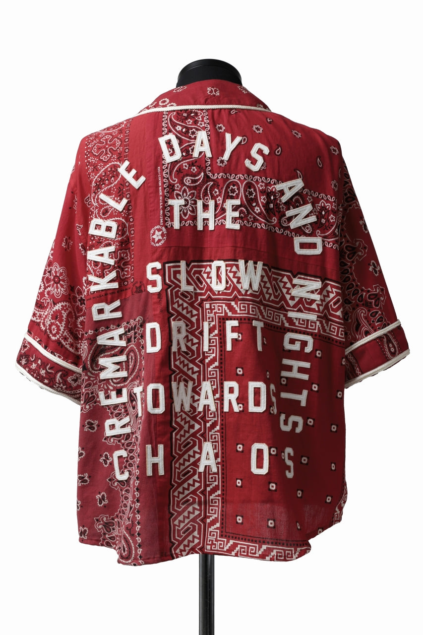 画像をギャラリービューアに読み込む, READYMADE BANDANA BASEBALL SHIRT (RED ASORT #B)