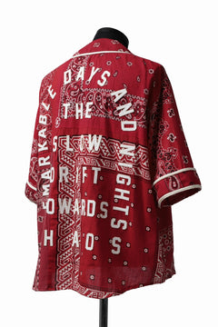 画像をギャラリービューアに読み込む, READYMADE BANDANA BASEBALL SHIRT (RED ASORT #B)