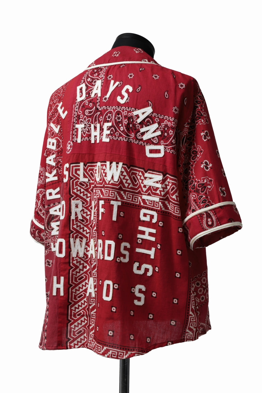 画像をギャラリービューアに読み込む, READYMADE BANDANA BASEBALL SHIRT (RED ASORT #B)